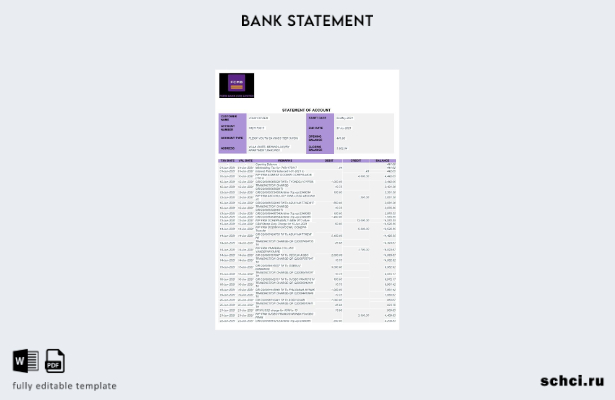 цифровая загрузка шаблона страниц выписки из банка Нигерии FCMB